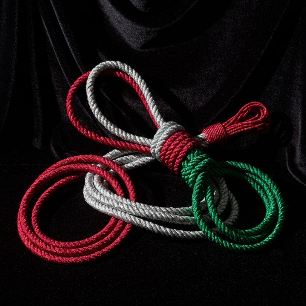 Shibari silk ropes